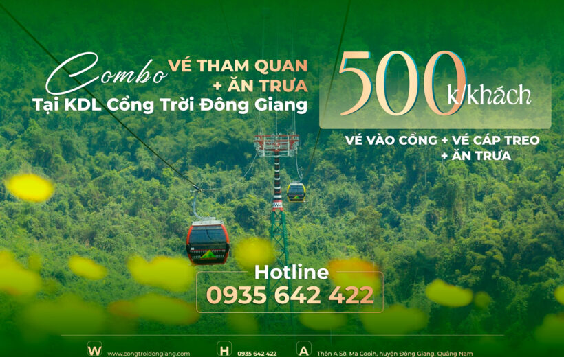 Combo Vé vào cổng + Ăn trưa + Cáp treo